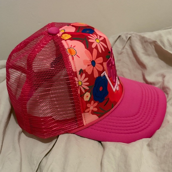 Popupprenuers Hot pink floral Trucker Hat - Picture 3 of 6